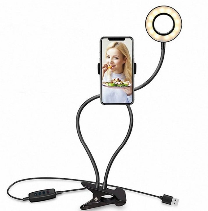 ED Selfie Ring Light with Adjustable 8cm Stand for Makeup & Live Streaming