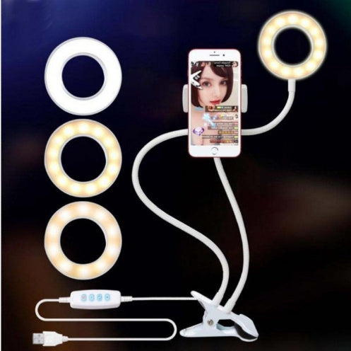 ED Selfie Ring Light with Adjustable 8cm Stand for Makeup & Live Streaming