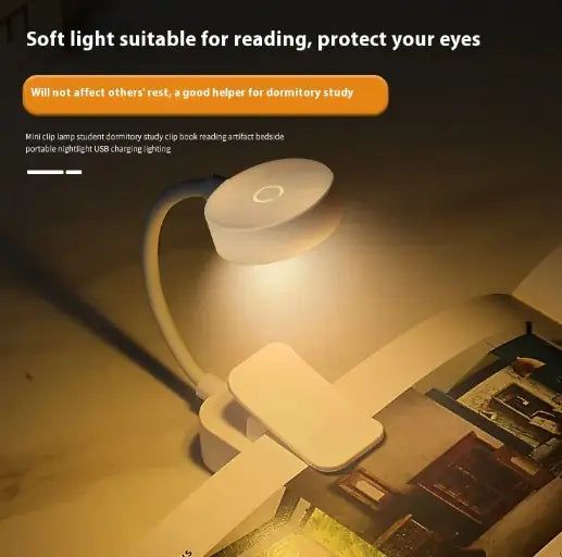 Folding Mini Clip Book Lamp | Portable LED Reading Light for Bed & Travel