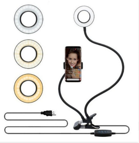 ED Selfie Ring Light with Adjustable 8cm Stand for Makeup & Live Streaming