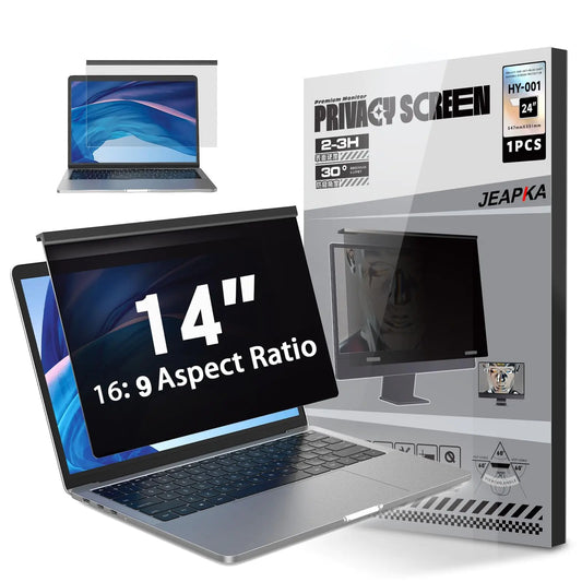 14-Inch Laptop Privacy Screen Hanging Removable Anti-Glare & Blue Light Filter