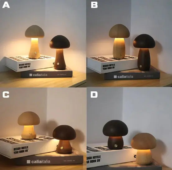 Modern Mushroom Table Lamp | Retro LED Bedside Light for Bedroom & Living Room Décor