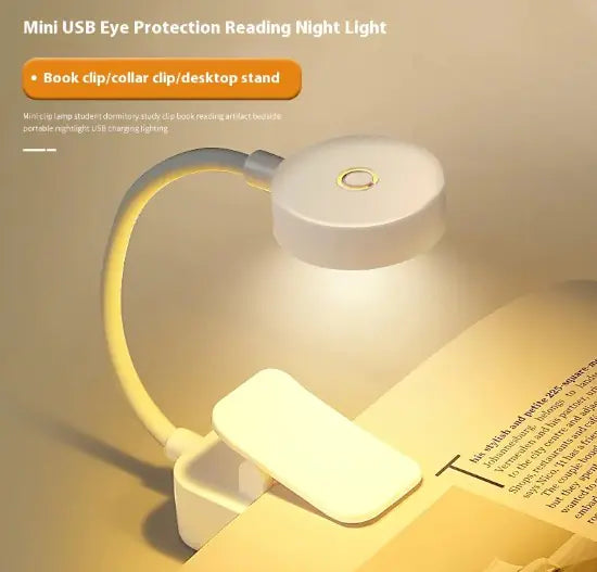Folding Mini Clip Book Lamp | Portable LED Reading Light for Bed & Travel