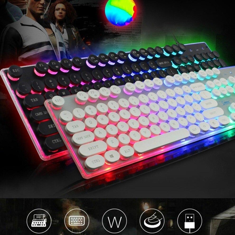 Dragon LED Gaming Keyboard & Mouse Set USB Wired with Rainbow Backlight