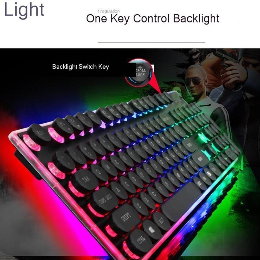Dragon LED Gaming Keyboard & Mouse Set USB Wired with Rainbow Backlight