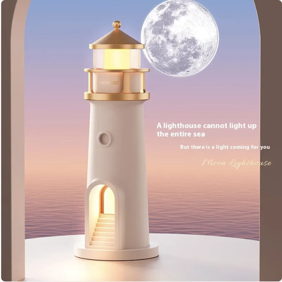 Lighthouse Night Light | Coastal LED Bedside Lamp for Bedroom, Nursery & Home Décor