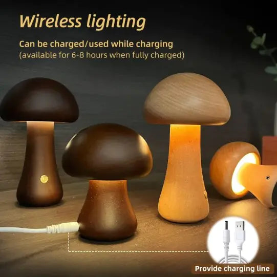 Modern Mushroom Table Lamp | Retro LED Bedside Light for Bedroom & Living Room Décor