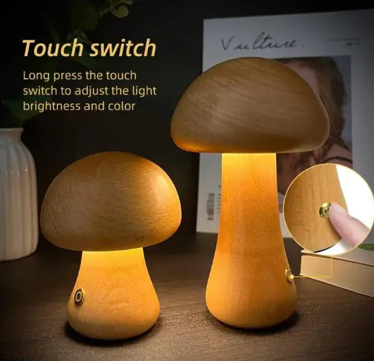 Modern Mushroom Table Lamp | Retro LED Bedside Light for Bedroom & Living Room Décor