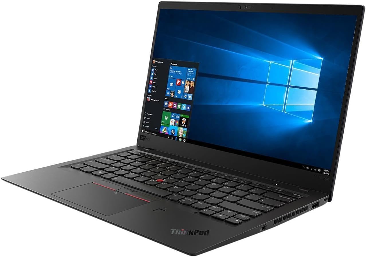 (Refurbished) Lenovo ThinkPad X1 Carbon 6th 14.0" FHD Laptop Computer, Core i7-8350U, 16GB DDR4 RAM, 512GB SSD, Backlit Keyboard, Fingerprint Reader, HDMI, Thunderbolt 3, Windows 11 Pro