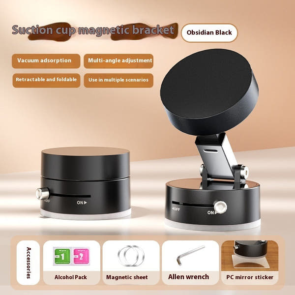Foldable Magnetic Car Phone Holder | Suction Cup Mount for Hands-Free Smartphone Navigation