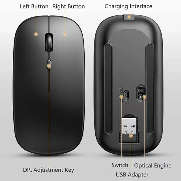 Xiaomi MIJIA Dual-Mode Wireless Mouse | Rechargeable, Portable & Silent for Work & Travel
