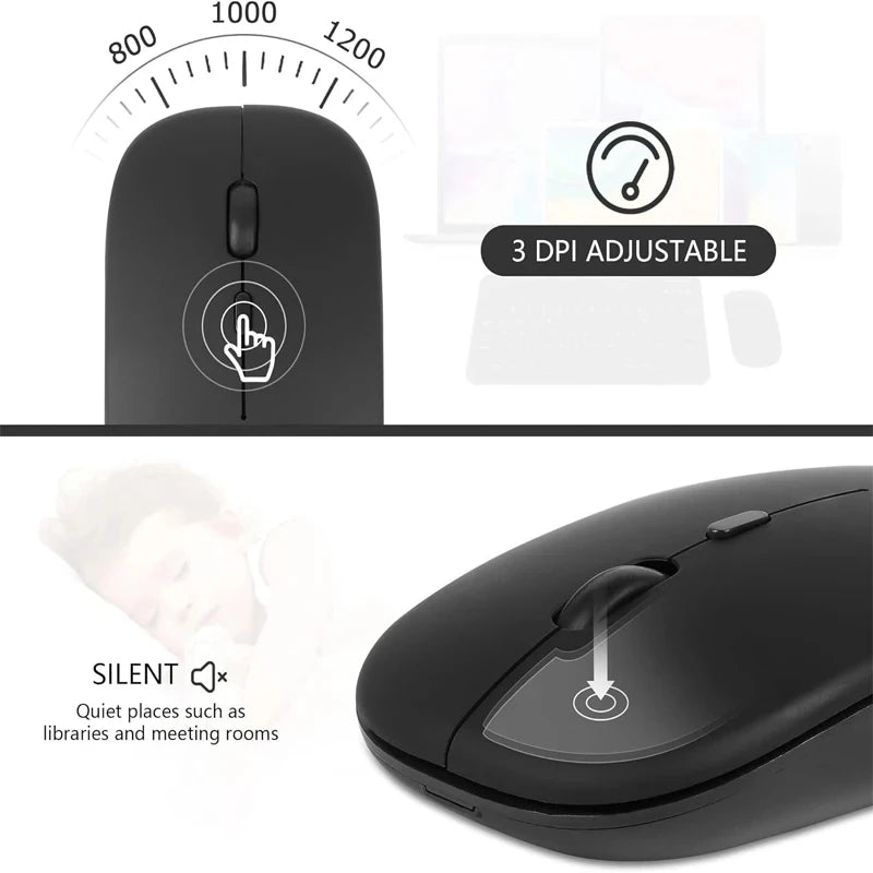 Xiaomi MIJIA Dual-Mode Wireless Mouse | Rechargeable, Portable & Silent for Work & Travel