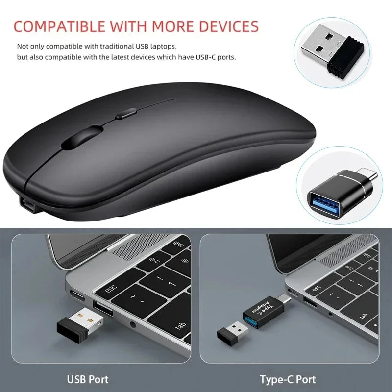 Xiaomi MIJIA Dual-Mode Wireless Mouse | Rechargeable, Portable & Silent for Work & Travel