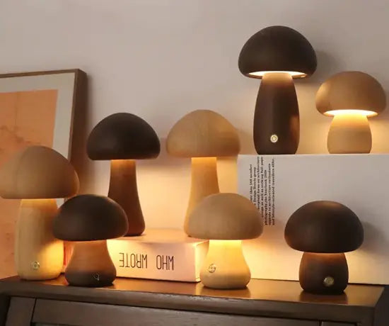 Modern Mushroom Table Lamp | Retro LED Bedside Light for Bedroom & Living Room Décor